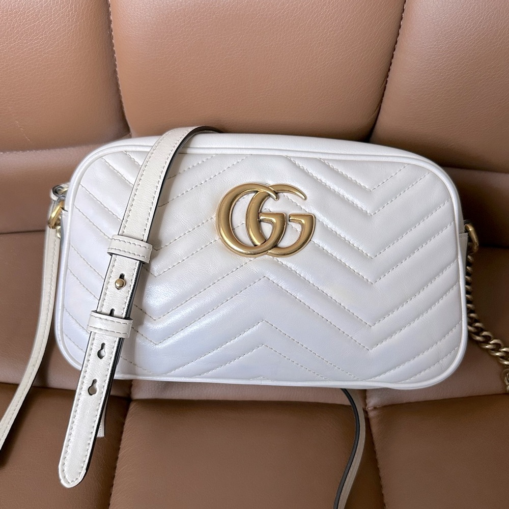 Authentic Gucci GG Marmont Small Quilted Crossbody Bag